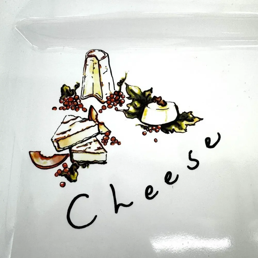 Pottery Barn Serving Platter Cheese & Crackers 12x15 Ceramic Charcuterie Plate
